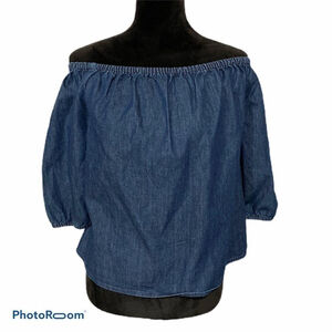 GAP 1989 denim off the shoulder top size small